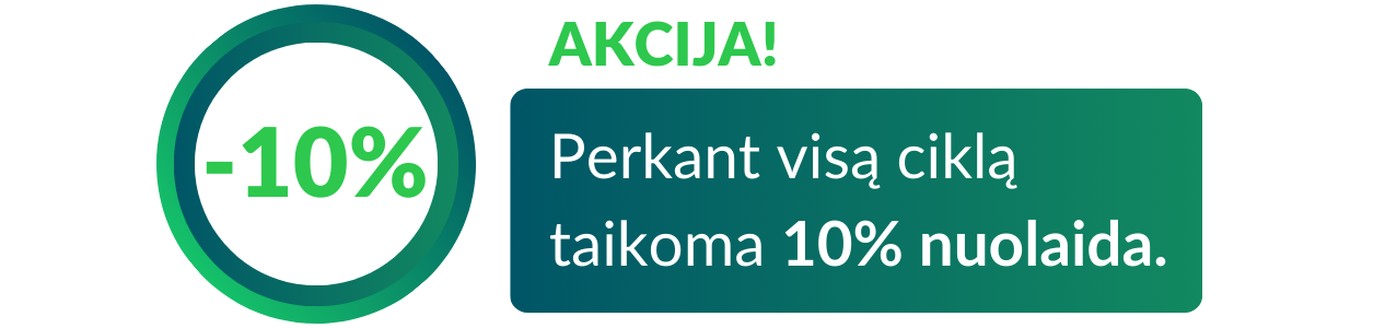 Perkant Visą Ciklą Taikoma 10% Nuolaida